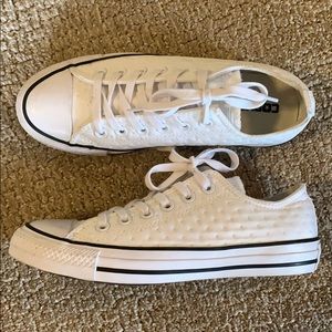 CONVERSE white Chuck Taylor’s.